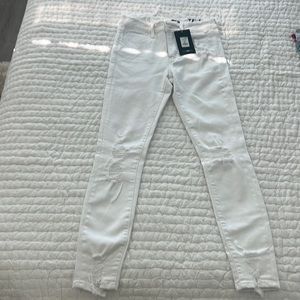 Fashion nova distressed white jeans
